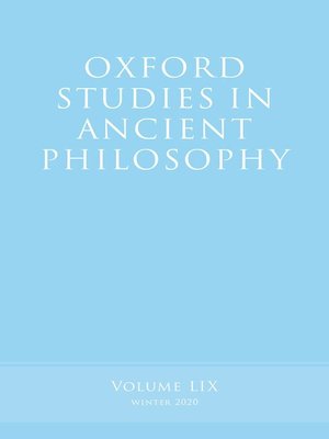 cover image of Oxford Studies in Ancient Philosophy, Volume 59